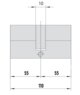 MTL400 Mul-T-Lock цилиндр с перекодировкой (4+1+1) L 110 Ш (55х55) кл/кл (латунь)
