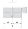 MTL400 Mul-T-Lock цилиндр с перекодировкой (4+1+1) L 90 ТШ (45х45Т) кл/верт (никель)