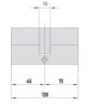 MTL600 Mul-T-Lock цилиндр с перекодировкой (4+1+1) L 120 Ф (45х75) кл/кл (никель)