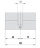 MTL600 Mul-T-Lock цилиндр с перекодировкой (4+1+1) L 135 Ф (60х75) кл/кл (никель)