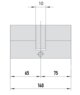 MTL600 Mul-T-Lock цилиндр с перекодировкой (4+1+1) L 140 Ф (65х75) кл/кл (никель)