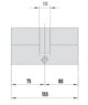 MTL600 Mul-T-Lock цилиндр с перекодировкой (4+1+1) L 155 Ф (75х80) кл/кл (никель)