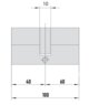 MTL600 Mul-T-Lock цилиндр с перекодировкой (4+1+1) L 100 Ш (40х60) кл/кл (никель)