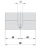 MTL600 Mul-T-Lock цилиндр с перекодировкой (4+1+1) L 80 Ш (40х40) кл/кл (никель)