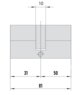 MTL600 Mul-T-Lock цилиндр с перекодировкой (4+1+1) L 81 Ф (31х50) кл/кл (латунь)