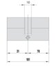 MTL400 Mul-T-Lock цилиндр с перекодировкой (4+1+1) L 101 Ш (31х70) кл/кл (латунь)