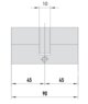 MTL600 Mul-T-Lock цилиндр с перекодировкой (4+1+1) L 90 Ш (45х45) кл/кл (никель)