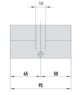 MTL600 Mul-T-Lock цилиндр с перекодировкой (4+1+1) L 95 Ш (45х50) кл/кл (никель)