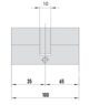 MTL600 Mul-T-Lock цилиндр с перекодировкой (4+1+1) L 100 Ш (35х65) кл/кл (латунь)