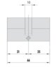 MTL800 Mul-T-Lock цилиндр с перекодировкой (4+1+1) L 66 Ф (31х35) кл/кл (никель)