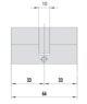 MTL800 Mul-T-Lock цилиндр с перекодировкой (4+1+1) L 66 Ф (33х33) кл/кл (никель)