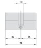 MTL800 Mul-T-Lock цилиндр с перекодировкой (4+1+1) L 70 Ф (35х35) кл/кл (никель)