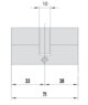 MTL800 Mul-T-Lock цилиндр с перекодировкой (4+1+1) L 71 Ф (33х38) кл/кл (никель)