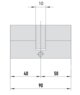 MTL800 Mul-T-Lock цилиндр с перекодировкой (4+1+1) L 90 Ф (40х50) кл/кл (никель)
