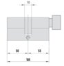 MTL800 Mul-T-Lock цилиндр с перекодировкой (4+1+1) L 105 ТШ (50х55) кл/верт (никель)